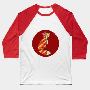 Happy Fox - Red Jasper Baseball T-Shirt